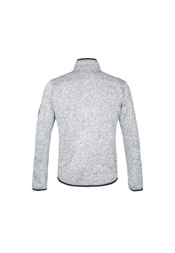 Aulp - Polar bluza rozpinana dzianinowa melanżowa Navoy AULP 3 kieszenie. Kolor: szary. Materiał: polar, dzianina. Wzór: melanż. Sezon: zima. Sport: narciarstwo