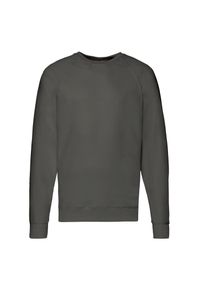 FRUIT OF THE LOOM - Lekka Raglanowa Bluza Unisex Dla Dorosłych. Kolor: szary. Długość rękawa: raglanowy rękaw