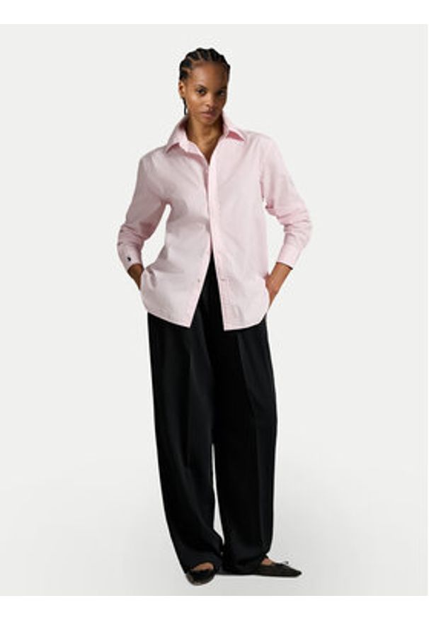 Polo Ralph Lauren Koszula 211968220003 Różowy Oversize. Typ kołnierza: polo. Kolor: różowy. Materiał: bawełna