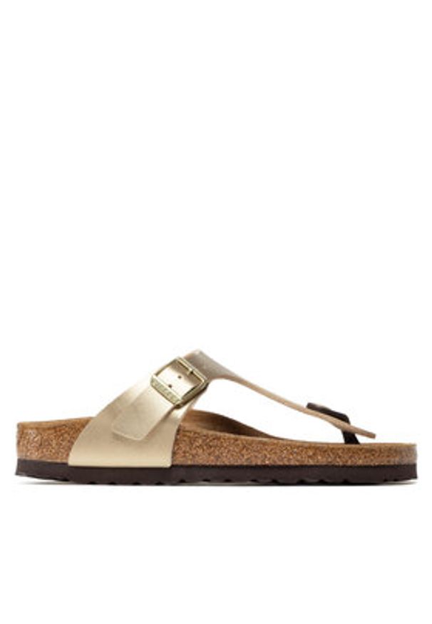 Birkenstock Japonki Gizeh Bs 1016109 Złoty. Kolor: złoty. Materiał: skóra