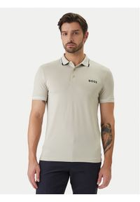 BOSS Polo Paul Pro 50506203 Beżowy Slim Fit. Typ kołnierza: polo. Kolor: beżowy. Materiał: syntetyk #1