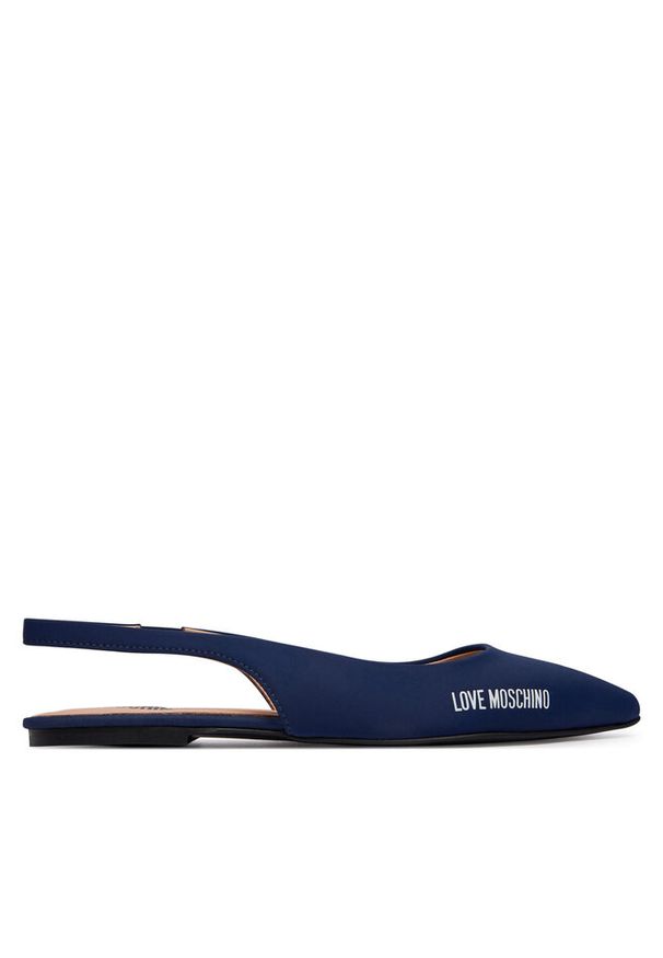 Love Moschino - Baleriny LOVE MOSCHINO. Kolor: niebieski