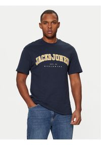 Jack & Jones T-Shirt 12257579 Granatowy Relaxed Fit. Kolor: niebieski. Materiał: bawełna #1