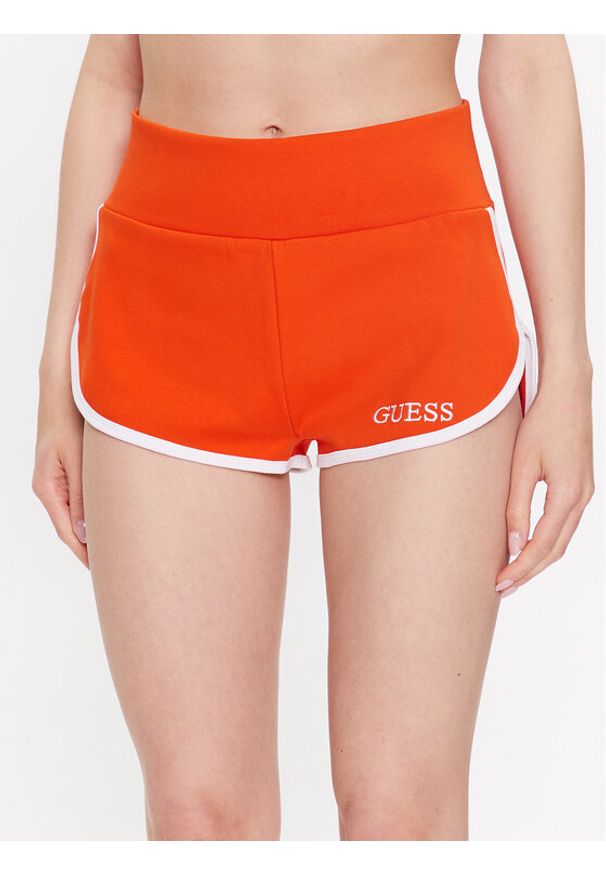 Guess Szorty sportowe E3GD05 KBP41 Pomarańczowy Regular Fit. Kolor: pomarańczowy. Materiał: bawełna