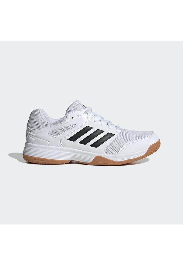 Adidas - Buty piłkarskie Speedcourt IN. Kolor: biały, wielokolorowy, czarny, brązowy. Materiał: materiał. Sport: piłka nożna