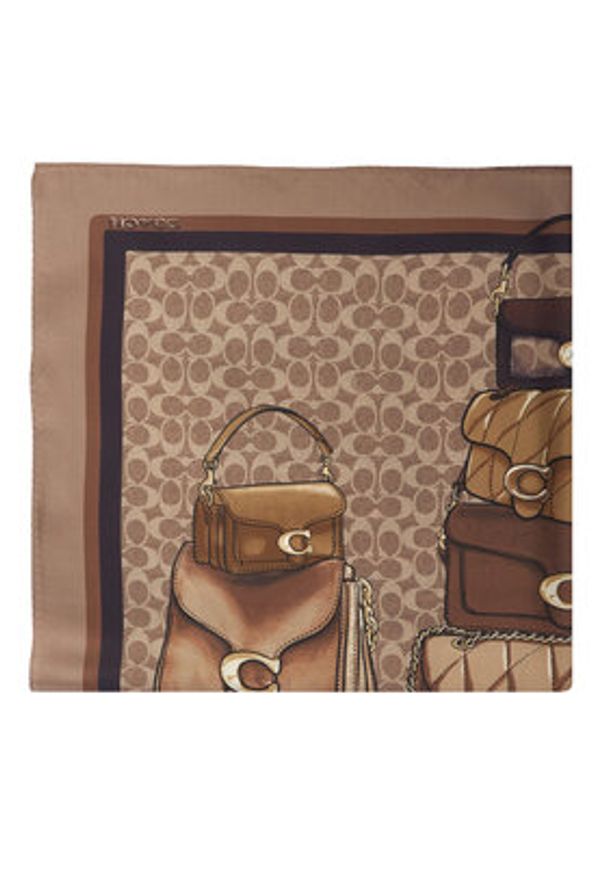 Coach Chusta 29CAS76 Brązowy. Kolor: brązowy. Materiał: jedwab