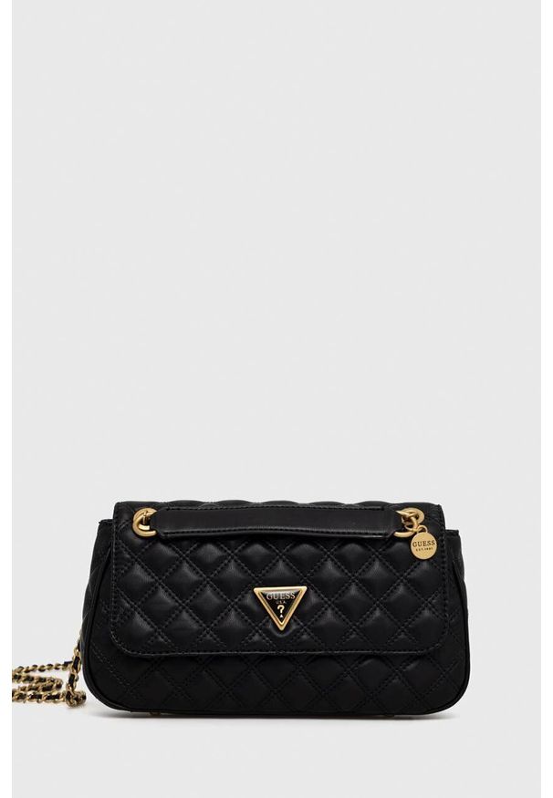 Guess torebka kolor czarny. Kolor: czarny. Materiał: pikowane. Rodzaj torebki: na ramię
