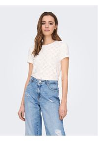 JDY T-Shirt 15158450 Biały Regular Fit. Kolor: biały. Materiał: syntetyk #1