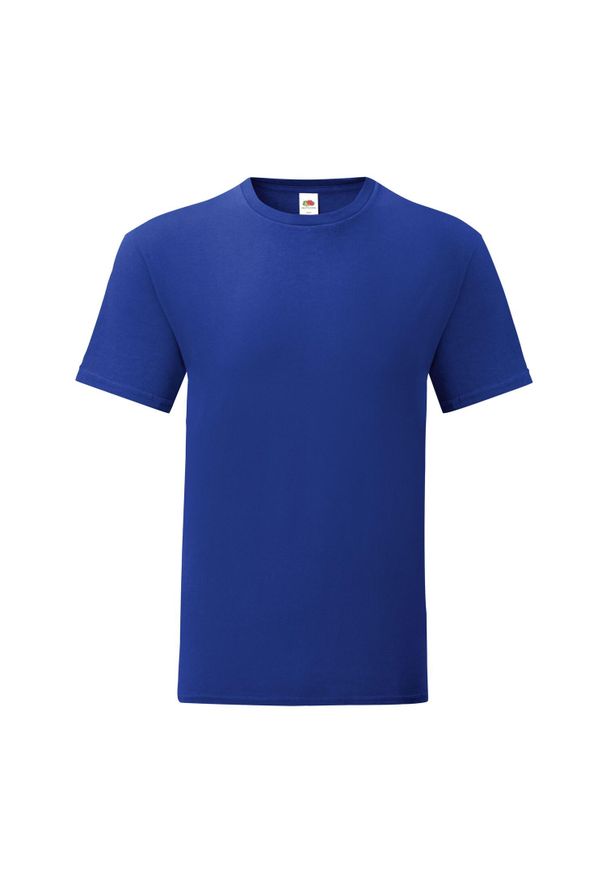 FRUIT OF THE LOOM - Kultowa Koszulka Unisex Dla Dorosłych. Kolor: niebieski. Sport: turystyka piesza