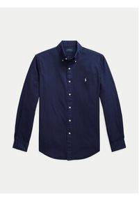Polo Ralph Lauren Koszula 710937993009 Granatowy Custom Fit. Typ kołnierza: polo. Kolor: niebieski. Materiał: bawełna #5