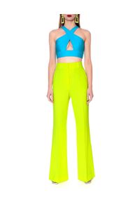 AGGI - Neonowo żółte spodnie Camilla. Kolor: żółty. Materiał: tkanina, jedwab, wiskoza. Styl: wizytowy #2