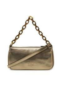 Pinko - PINKO Torebka Half Moon Baguette Mini AI 25-26 PLTT 105069 A2O9 Złoty. Kolor: złoty. Materiał: skórzane #8