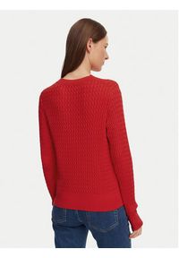 TOMMY HILFIGER - Tommy Hilfiger Sweter WW0WW44993 Czerwony Regular Fit. Kolor: czerwony. Materiał: bawełna #4