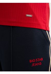 Big-Star - Koszulka damska o kroju slim czerwona Amra 603. Kolor: czerwony. Materiał: jeans, materiał. Długość rękawa: krótki rękaw. Długość: krótkie. Styl: elegancki #6