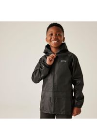 Regatta - Wodoodporna kurtka Stormbreak Kids Stormbreak. Kolor: czarny. Materiał: poliester, tkanina. Sport: turystyka piesza #1