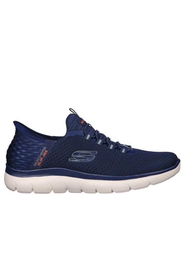skechers - Buty do chodzenia męskie Skechers Summits High Range. Kolor: niebieski. Materiał: materiał. Sport: fitness, turystyka piesza