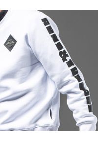 GUNS & TUXEDOS - Biała bluza z bawełny Diamond. Typ kołnierza: bez kaptura. Kolor: biały. Materiał: bawełna. Wzór: nadruk. Styl: sportowy, elegancki #2