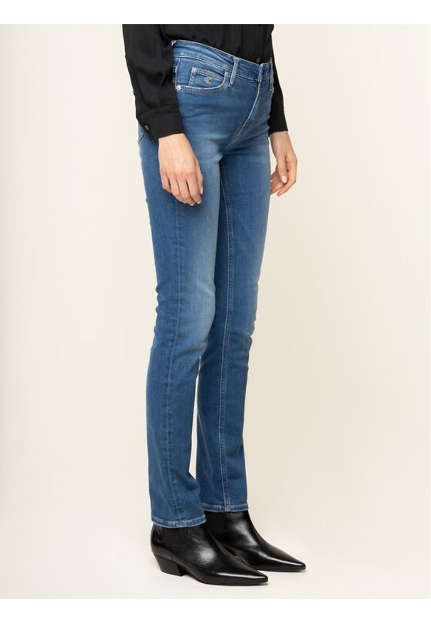 Calvin Klein Jeans Jeansy Slim Fit J20J213144 Granatowy Slim Fit. Kolor: niebieski
