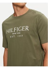 TOMMY HILFIGER - Tommy Hilfiger T-Shirt MW0MW36499 Zielony Regular Fit. Kolor: zielony. Materiał: bawełna