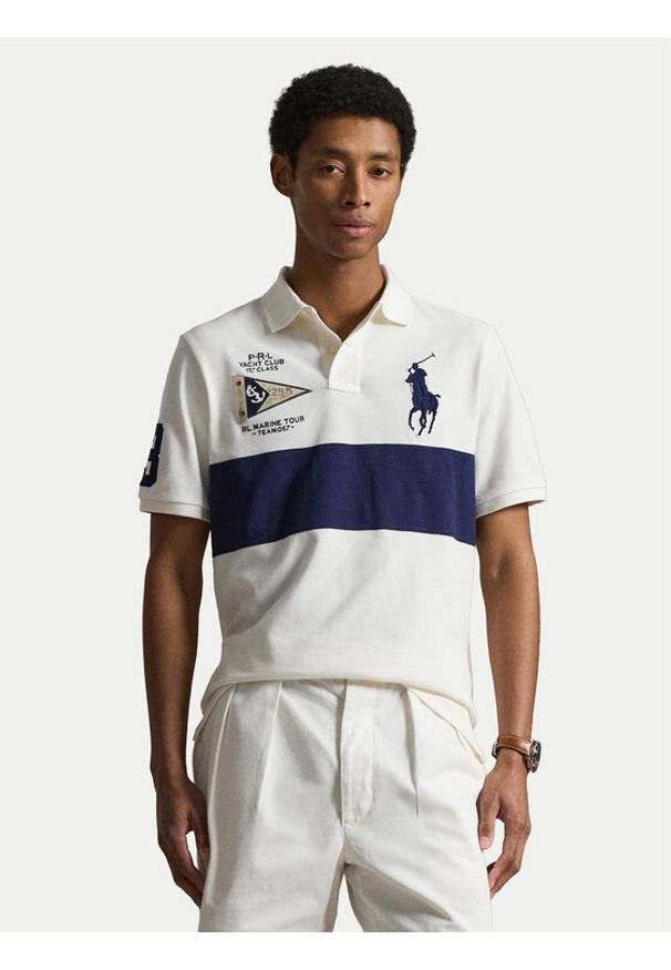 Polo Ralph Lauren Polo 710B21925001 Kremowy Regular Fit. Typ kołnierza: polo. Kolor: kremowy. Materiał: bawełna