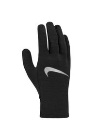 Nike - Męskie Rękawiczki Do Biegania ThermaFit. Kolor: czarny. Sport: turystyka piesza