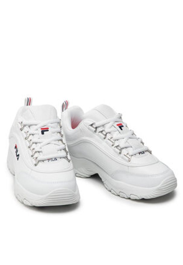 Fila Sneakersy Strada Low Teens FFT0009.10004 Biały. Kolor: biały. Materiał: skóra