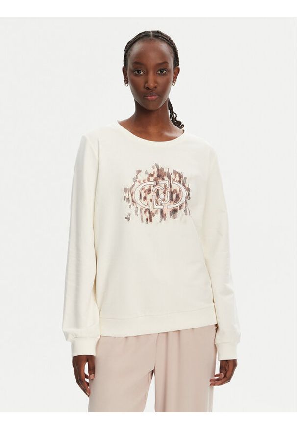 Liu Jo Sport Bluza TA5168 FS090 Écru Regular Fit. Materiał: bawełna. Styl: sportowy