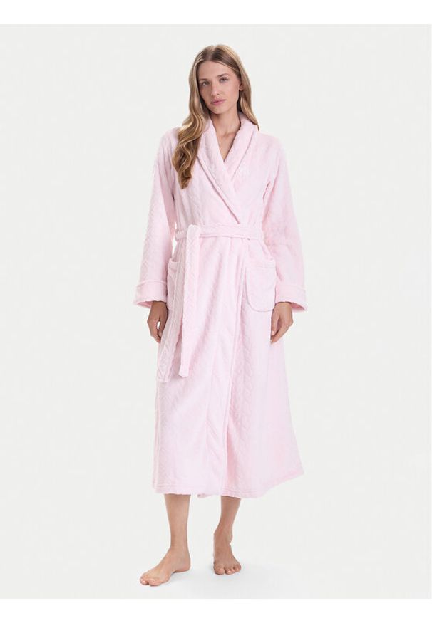 Lauren Ralph Lauren - LAUREN RALPH LAUREN Szlafrok ILN52455F Różowy. Kolor: różowy. Materiał: syntetyk
