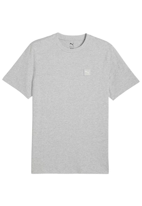Puma - T-shirt Męski ESS Elevated. Kolor: szary. Sport: turystyka piesza