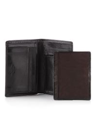 Wittchen - Męski portfel skórzany z osobnym panelem czarny. Kolor: czarny. Materiał: skóra #6