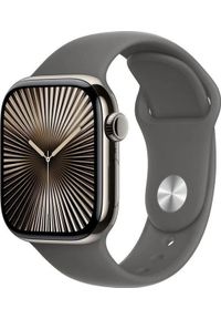 APPLE - Smartwatch Apple Watch 10 GPS + Cellular 46mm Natural Titanium S/M Szary (MWY93QF/A). Rodzaj zegarka: smartwatch. Kolor: szary