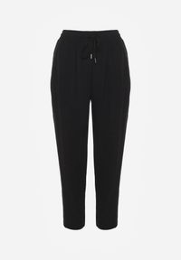 Renee - Czarne Spodnie o Luźnym Fasonie ze Sznurkiem i Gumką w Talii Enivea. Okazja: na co dzień. Kolor: czarny. Styl: casual, elegancki #4