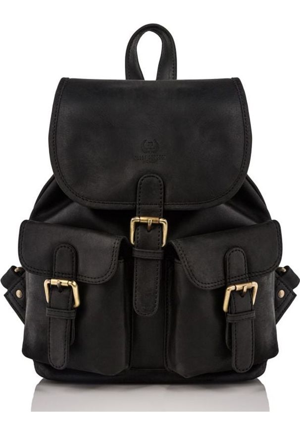 Paolo Peruzzi PLECAK DAMSKI SKÓRZANY PAOLO PERUZZI T-16-BL. Materiał: skóra