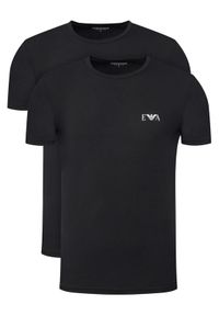 Emporio Armani Underwear Komplet 2 t-shirtów EM001849 AF14131 MC005 Czarny Fitted Fit. Kolor: czarny. Materiał: bawełna