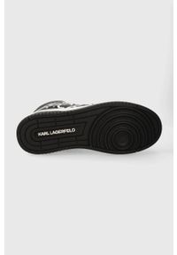 Karl Lagerfeld Jeans sneakersy skórzane KREW kolor czarny KLJ53043. Nosek buta: okrągły. Zapięcie: sznurówki. Kolor: czarny. Materiał: skóra. Szerokość cholewki: normalna #4