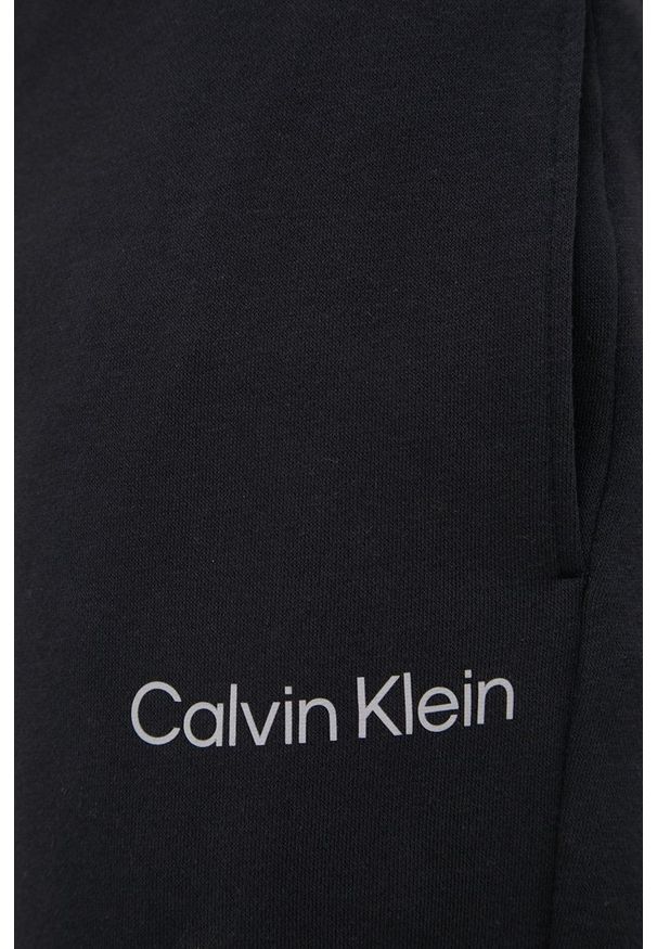 Calvin Klein Performance spodnie dresowe męskie kolor czarny gładkie. Kolor: czarny. Materiał: dresówka. Wzór: gładki