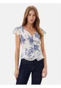 Guess Bluzka W5GH86 WCWF2 Biały Classic Fit. Kolor: biały. Materiał: syntetyk