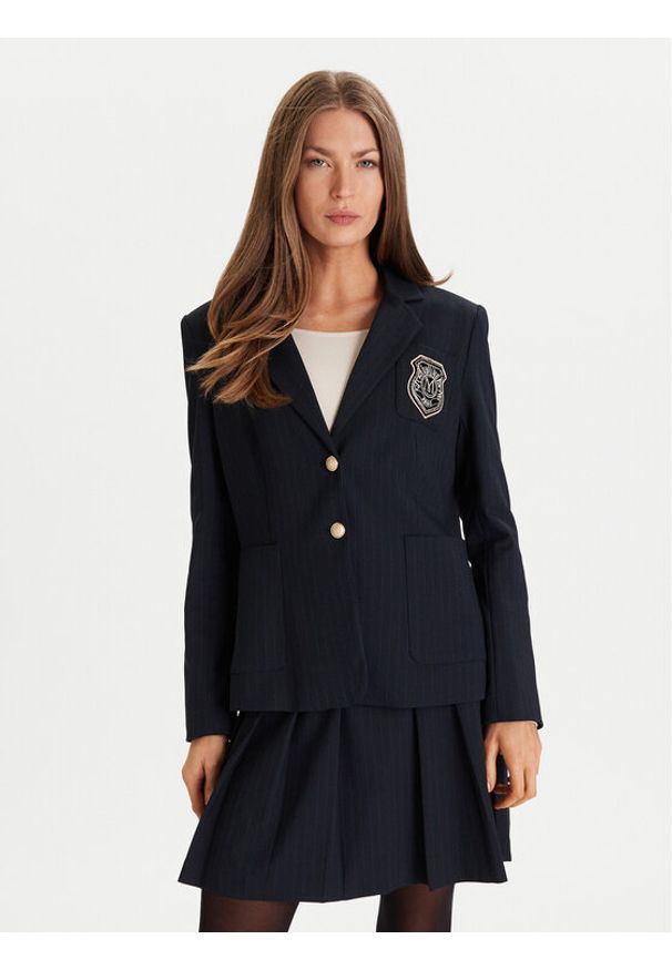 Morgan Marynarka 252-VLOUI.F Granatowy Regular Fit. Kolor: niebieski. Materiał: syntetyk, wiskoza