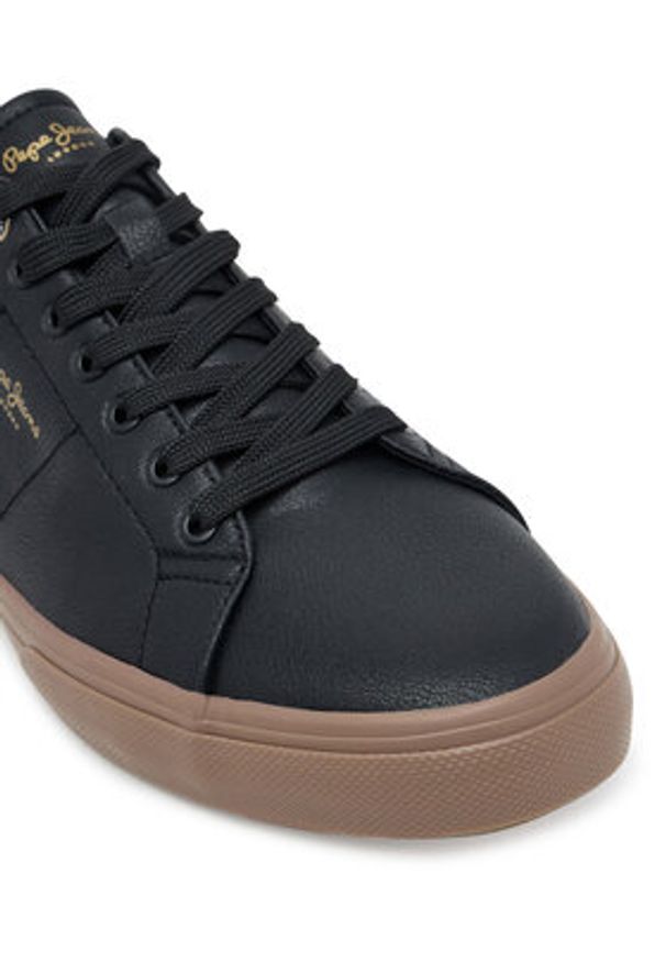 Pepe Jeans Tenisówki Kenton Base PMS300003 Czarny. Kolor: czarny. Materiał: skóra