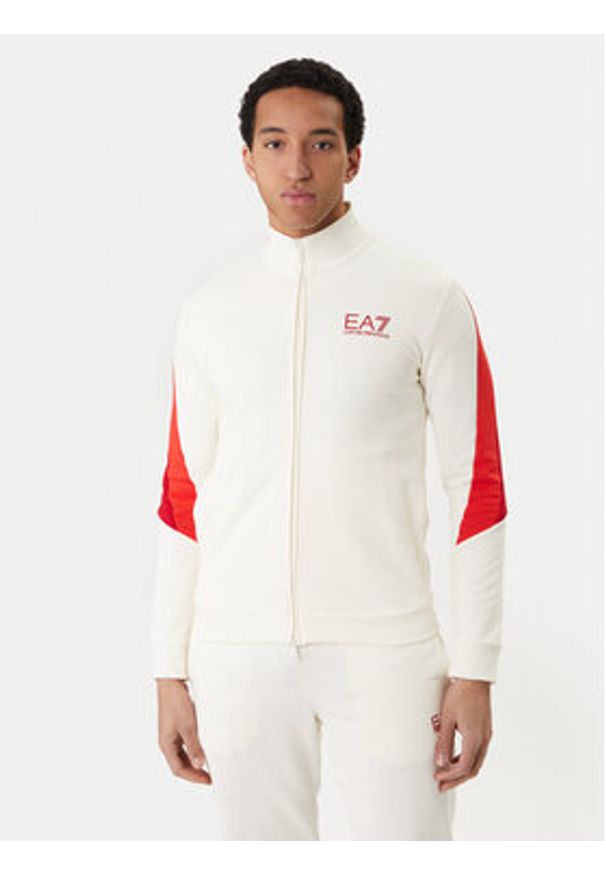 EA7 Emporio Armani Dres 7M001610 AF12451 U0004 Beżowy Regular Fit. Kolor: beżowy. Materiał: bawełna