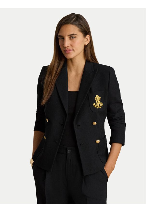 Polo Ralph Lauren Marynarka 200P14021001 Czarny Regular Fit. Typ kołnierza: polo. Kolor: czarny. Materiał: bawełna