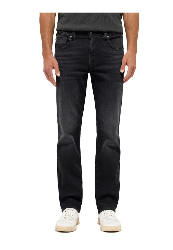 Męskie Spodnie Jeansowe Mustang Style Washington Straight Denim Black 1015884 4000 701