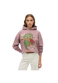 Bluza damska z kapturem Superdry Neo Trad Tattoo. Typ kołnierza: kaptur. Kolor: fioletowy #1