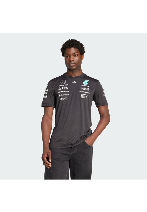 Adidas - Koszulka Mercedes - Amg Petronas Formula One Team Driver. Kolor: czarny, biały, wielokolorowy. Materiał: materiał. Sport: fitness