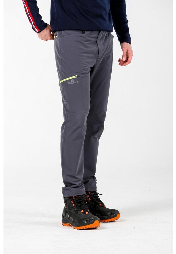 WOOLONA - Spodnie turystyczne męskie z wewnętrzną warstwą 100% merino Woolona Trek. Kolor: szary. Sezon: lato. Sport: turystyka piesza