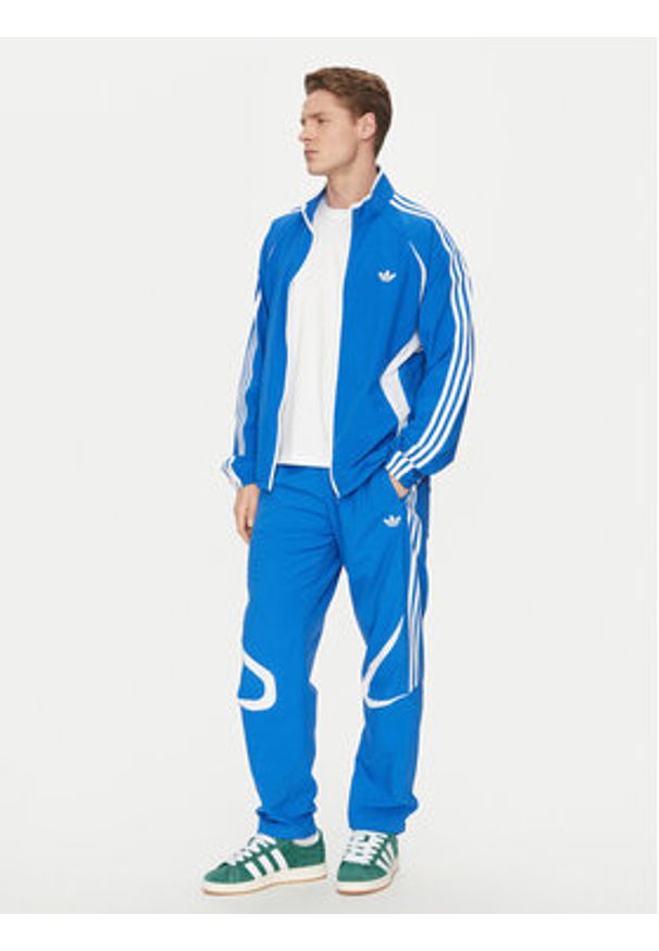 Adidas - adidas Bluza adicolor Teamgeist JP1117 Niebieski Regular Fit. Kolor: niebieski. Materiał: syntetyk