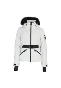 PEAK MOUNTAIN - Damska kurtka wodoodporna Peak Mountain Alcone. Kolor: biały. Sezon: zima. Sport: narciarstwo #1