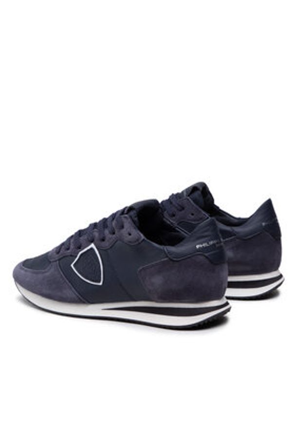 Philippe Model Sneakersy Veau TZLU 6005 Granatowy. Kolor: niebieski. Materiał: skóra, zamsz