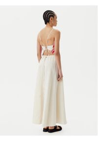 Maaji Sukienka letnia Sunrise PT2530CLD001 Beżowy Regular Fit. Kolor: beżowy. Materiał: len. Sezon: lato