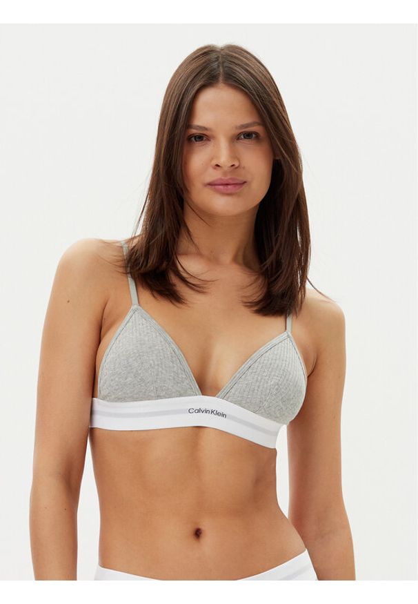 Calvin Klein Underwear Biustonosz braletka LV00QF8248 Szary. Kolor: szary. Materiał: bawełna